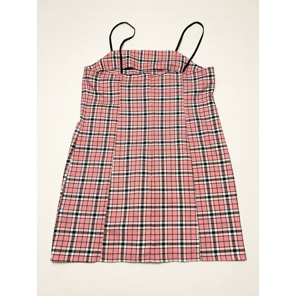Urban Outfitters Medium Deep Green Plaid Academia Spaghetti Straps Mini Dress